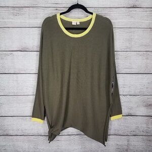 Cloth by Design NWT Knit Top Tunic Sweater Asymmetrical Hem Loungelook S Small